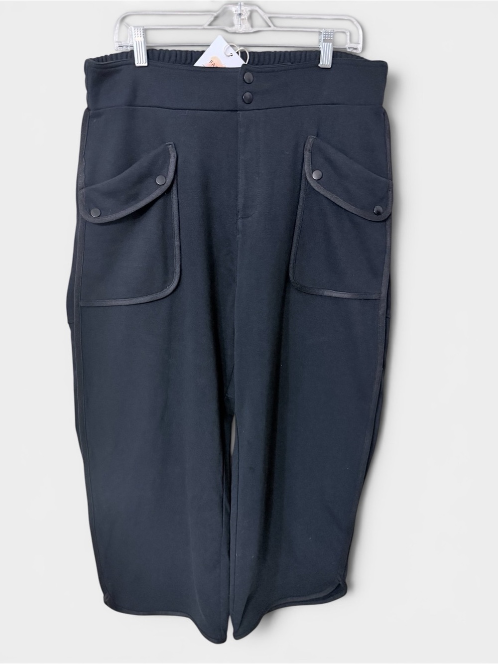 Barrel Wide Leg Black Pants XXL New